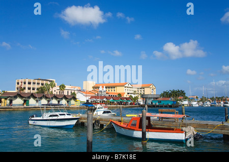 Boat Marina Oranjestad Stadt Aruba Caribbean Stockfoto