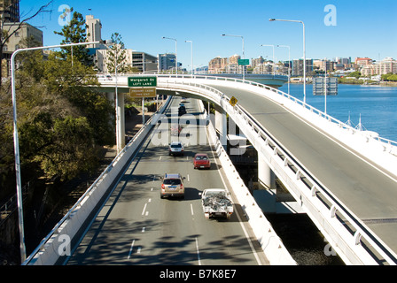 Pazifische Autobahn am Brisbane River, Brisbane, Queensland, Australien Stockfoto