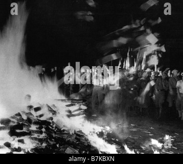 Brennen der Bücher von Nazis und Unterstützer in Berlin am 10. Mai 1933 im Jahr, die, das die Nazis die Macht übernahmen Stockfoto