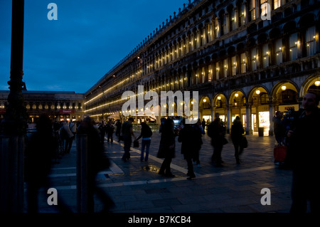 Sonnenuntergang am San Marcos quadratische ein Novemberabend in Venedig Italien Stockfoto