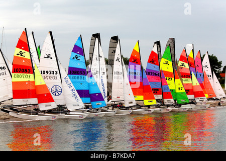 Kieler Woche 2007 (Katamaranrennen), Kiel, Deutschland Stockfoto