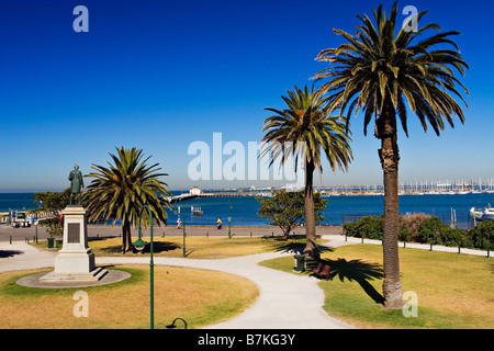 Malerischen Melbourne / Melbourne beliebte 'St.Kilda Beach' Melbourne Victoria Australien. Stockfoto