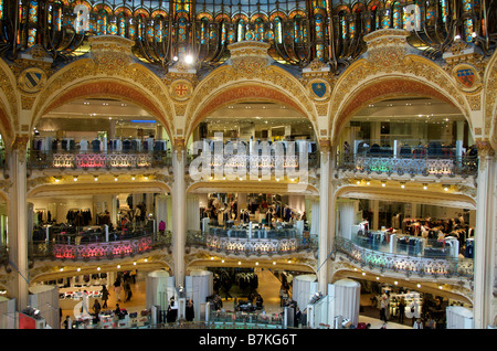 Das Kaufhaus Galeries Lafayette Paris Frankreich Stockfoto