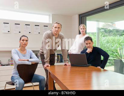 Ein Porträt einer Unternehmensgruppe. Stockfoto