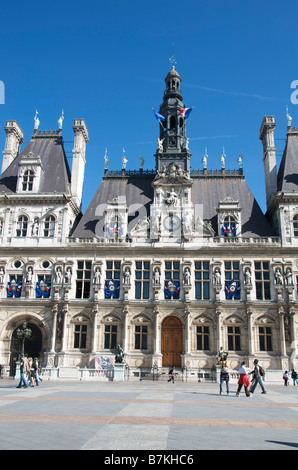 Rathaus von Paris 4e Arr, Frankreich, Europa Stockfoto