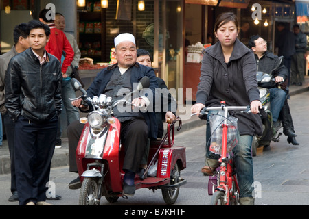 Straße treiben im muslimischen Viertel von Xian Shaanxi Provinz China Stockfoto