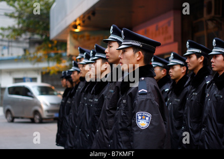 Guangzhou chinesische Polizisten in Bildung Stockfoto