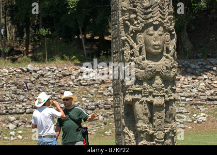 Honduras, Copan. Maya-Ruinen von Copan, zum UNESCO-Weltkulturerbe gehört, ist die Website eines großen Maya-Reiches der klassischen Ära Stockfoto