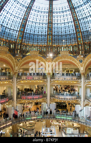 Galeries Lafayette Luxus Shopping Kaufhaus in Paris, Frankreich Stockfoto