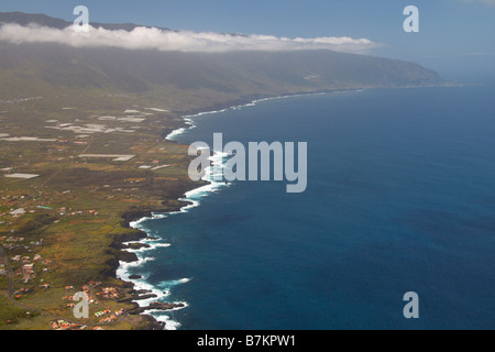 El Golfo, Frontera, von el Mirador De La Peña auf El Hierro Insel der Kanaren, Stockfoto