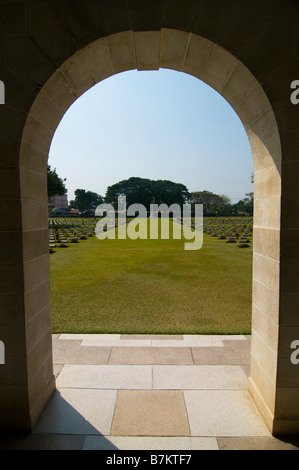 Soldatenfriedhof in Kanchanaburi, Thailand Stockfoto