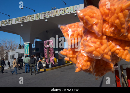 Santa Fe-Brücke von Avenue Juarez in Ciudad Juarez Mexiko nach El Paso Texas Stockfoto