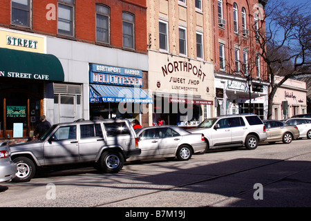 Main Street, Northport, Long Island, New York, USA Stockfoto