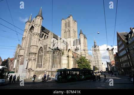 Gent-Gent-Gand Stadt Zentrum & Kathedrale Belgien Stockfoto