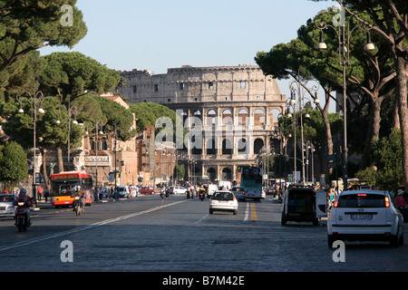 Via Dei Fori Imperiali Rom Italien Stockfoto