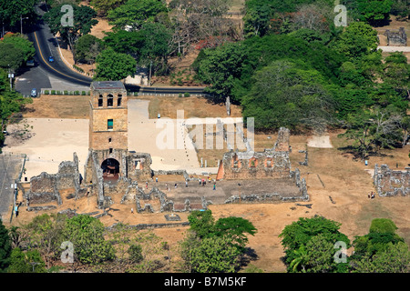 Panama Viejo war die erste europäische Stadt, die an der Pazifikküste Amerikas erbaut wurde. Sie wurde 1519 von Pedro Arias Davila gegründet. Stockfoto