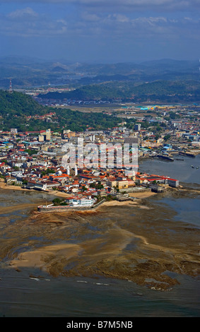 Die Stadt liegt am Pazifik-Eingang des Panamakanals in der Provinz Panama. Stockfoto