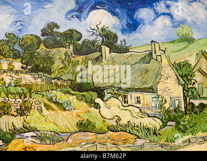 Hütten mit Strohdächern, ein Gemälde von Vincent Van Gogh im Musee d ' Orsay, Paris Frankreich Europa Stockfoto