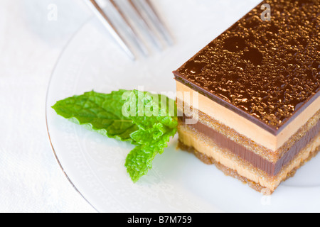 Schokoladen-Soufflé-Kuchen Stockfoto