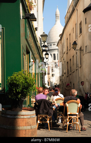 RESTAURANT IM STADTTEIL MONTMARTRE PARIS Stockfoto