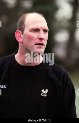 Ehemalige Wespen und England Rugby-star Lawrence Frank bei einer Trainingseinheit in Buckinghamshire UK Stockfoto