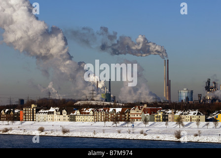 ThyssenKrupp AG Stahlwerk, Duisburg, Nordrhein-Westfalen, Deutschland. Stockfoto