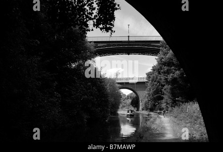 Galton Brücke, Smethwick, Sandwell. Sobald der weltweit längste Brücke aus Gusseisen von Thomas Telford 1829 erstrecken. Stockfoto