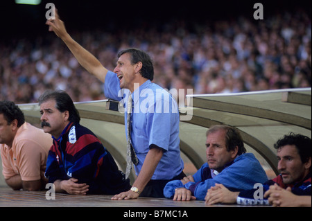 Johan Cruyff Trainer FC Barcelona 1992 Stockfoto