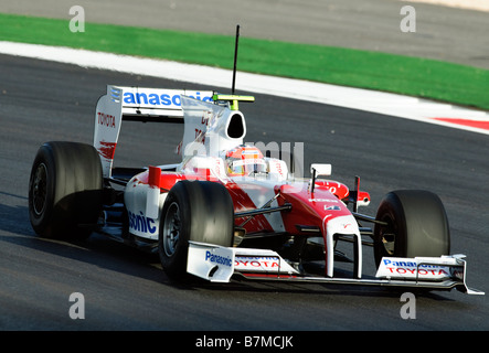 Timo GLOCK Testdrives der Toyota TF 109 Formel1 Auto im Januar 2009 Stockfoto