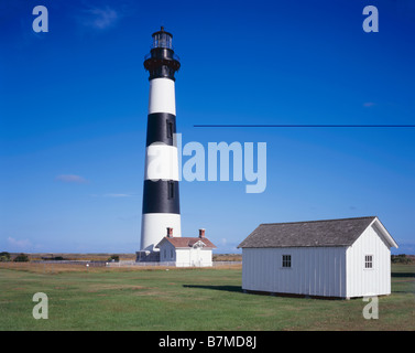 NORTH CAROLINA - Bodie Island Lighthouse auf Bodie Island auf der Cape Hatteras National Seashore auf den Outer Banks. Stockfoto