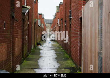 Hintere Gasse in Belfast (bekannt als "Eintrag") Stockfoto