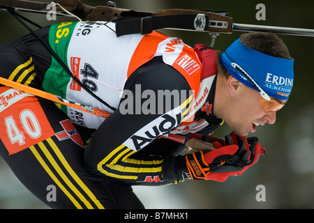 GREIS Michael SK Nesselwang Biathlon Weltcup Verfolgung Frauen M Nner Ruhpolding 18 1 2009 Stockfoto