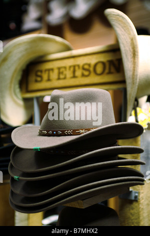 Stetson Cowboyhüte für Verkauf, Calgary, Alberta, Kanada Stockfoto