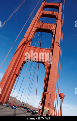 Turm von der Golden Gate Bridge. San Francisco, Kalifornien, USA. Stockfoto