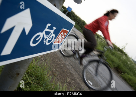 Radroute 66 nahe Market Weighton The Wolds East Yorkshire UK Stockfoto