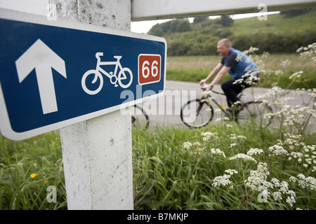 Radroute 66 nahe Market Weighton The Wolds East Yorkshire UK Stockfoto