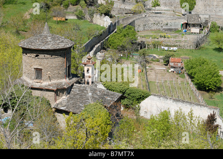 Die Cappella della Madonna Delle Grazie, Susa, Piemont, Italien. Stockfoto