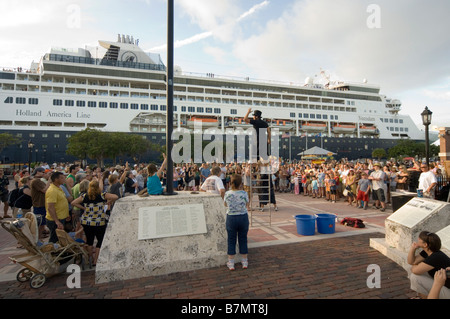 Entertainer am Mallory Square Key West florida Stockfoto