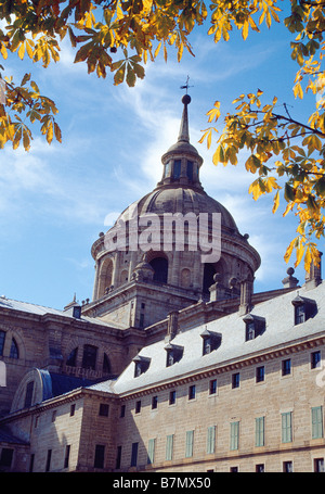 Kuppel der Kirche. Kloster San Lorenzo del Escorial. Madrid Provinz. Spanien. Stockfoto