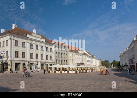 Rathausplatz, Tartu, Estland, Europa Stockfoto