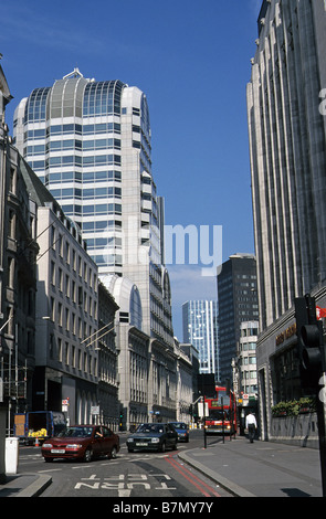 London, Blick Richtung Norden oben Gracechurch Street in der City of London. Stockfoto