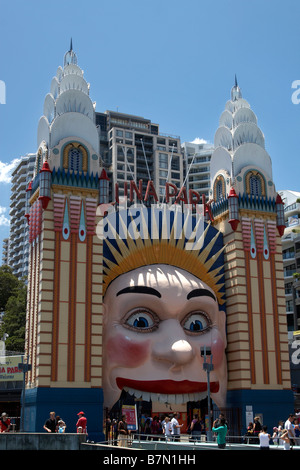 Luna Park Eingang in North Sydney Stockfoto