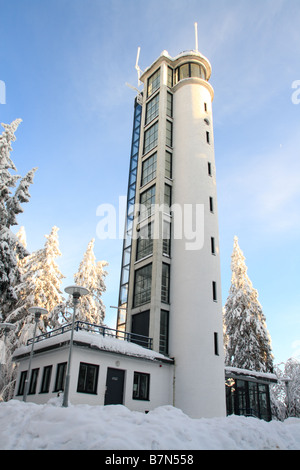 Wachturm auf Suur Munamägi Hügel in Haanja, Estland. Stockfoto