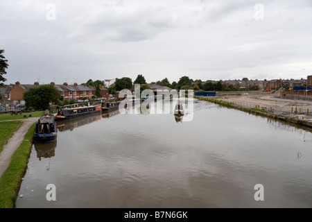 Der Chester Kanal-Becken und Shropshire Union Canal in Chester City, England Stockfoto