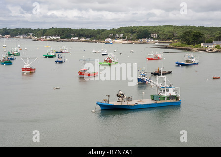 Fischerhafen von La Trinité sur Mer, Frankreich Stockfoto