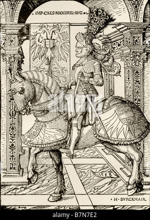 Porträt von Maximilian I. von Habsburg, 1459-1519. Heiliger Römischer Kaiser. Stockfoto