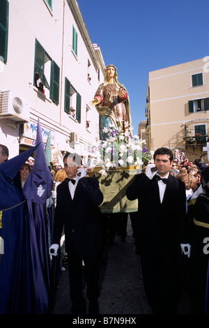 Italien, Sardinien, Alghero, Karwoche, Ostersonntagsprozession Stockfoto