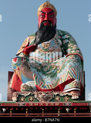 Skulptur von Guan Gong zeigt in Taiwan Stockfoto