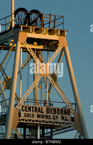 Head-Rahmen von zentralen Deborah Goldmine in Bendigo, Victoria, Australien Stockfoto