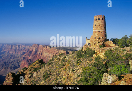 Die Stein Turm am Desert View am Südrand des Grand Canyon, Arizona. Stockfoto